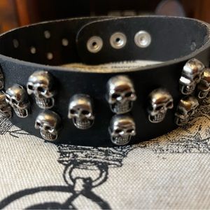Leather & metal skull Jewlery